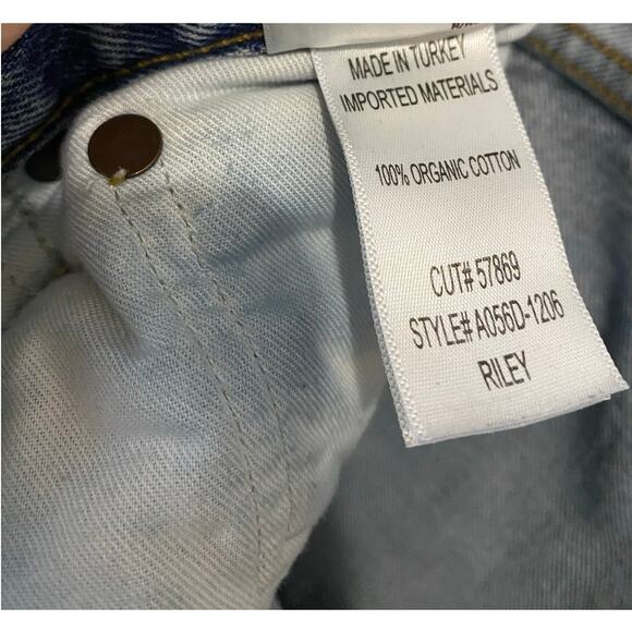 Agolde Riley High Rise Straight Crop Jean US 28 Blue Denim 100% Organic Cotton - Picture 10 of 16